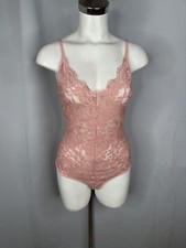 Fashion Nova Night After Night Pink Glittery Sheer Bodysuit Women's Size 1X NWT