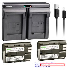 BP-511 Battery or Dual Slim Charger for Canon FV2 FV10 FV20 FV30 FV40 FV50 FV100
