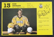 7966 Ken Petrash KEV Krefeld 1994/95 Karta z autografem hokeja na lodzie oryginał podpisana
