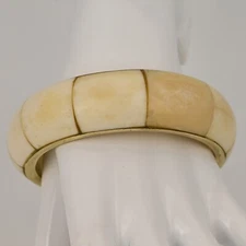 Vintage Original Mother of Pearl Abalone Oyster Shell Inlay Estate Find Bracelet