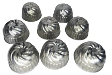 Vintage Jello Molds Aluminum Bundt molds Tort Pans