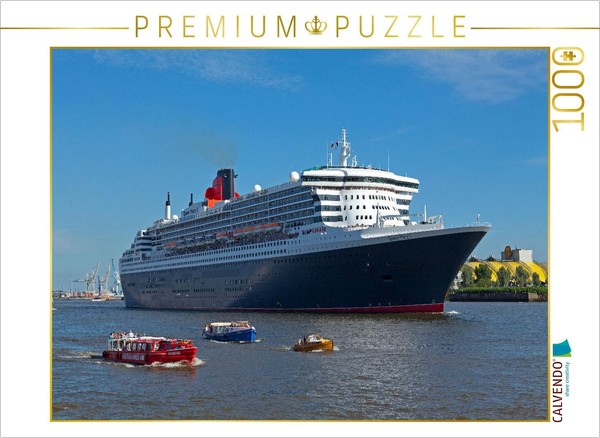 Calvendo Puzzle Cruise Ship Queen Mary 2 | 1000 Pieces, Finished Size 25.2 × 18.-image