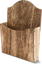 Juvale Wood Wall Magazine Rack - Versatile Mail Organizer & Magazine Holder - Sl