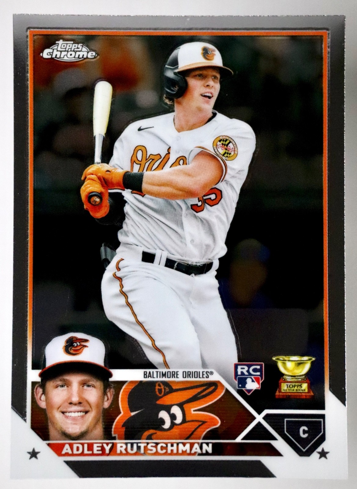 2023 Topps Chrome Adley Rutschman RC Rookie Cup #1 Baltimore Orioles OA3
