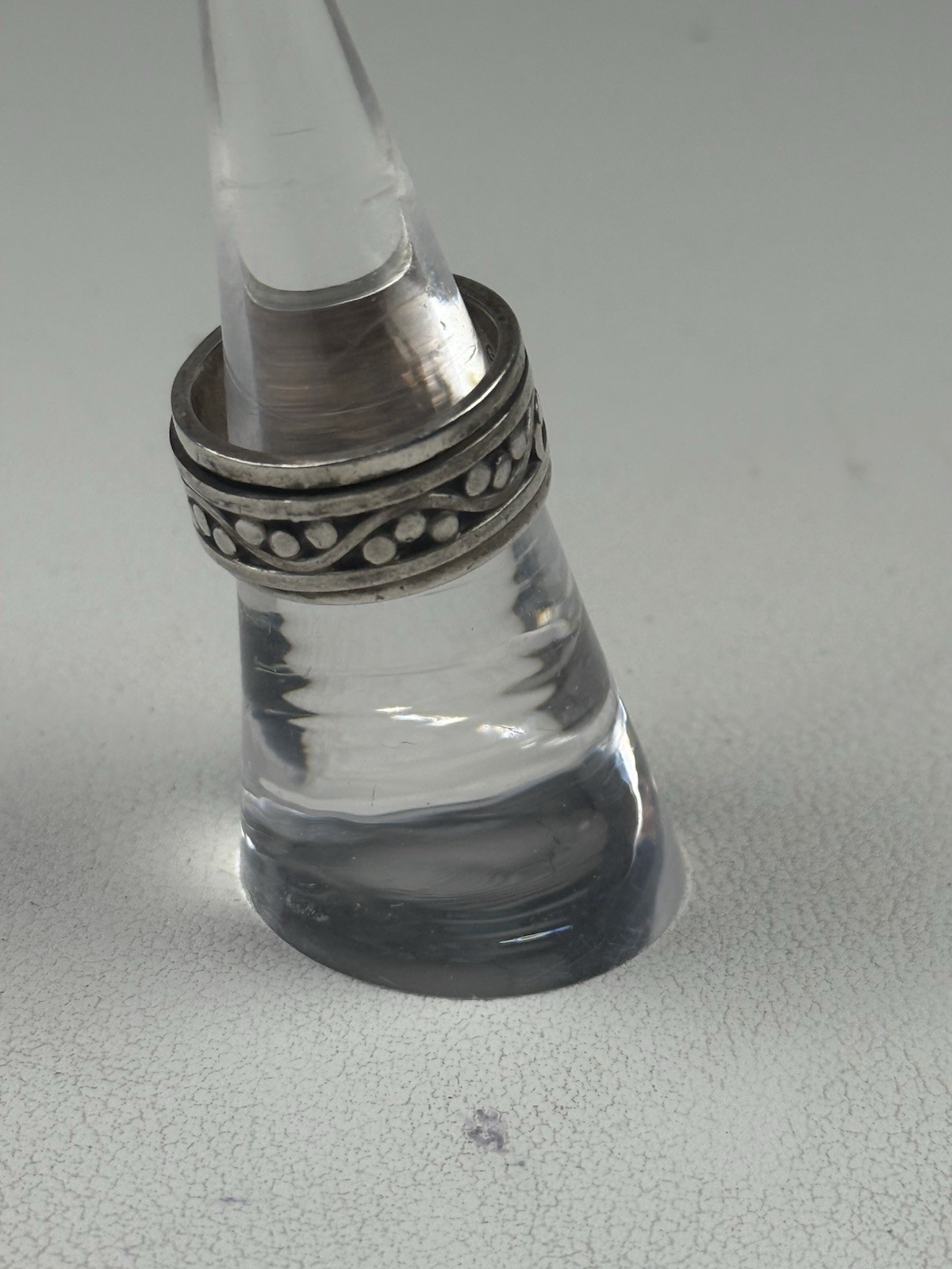 Geoart Sterling Silver Ring Patterned Size 6.5 - image 9