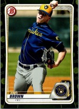 2020 Bowman Zack Brown Camo BP-34 Milwaukee Brewers