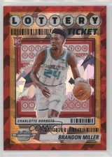 2023 Contenders Optic Lottery Ticket Red Cracked Ice Prizm Brandon Miller 0y6a