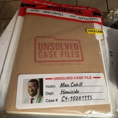 Unsolved Case Files -Max Cahill Cold Case Murder Mystery RPG Game True Crime EUC