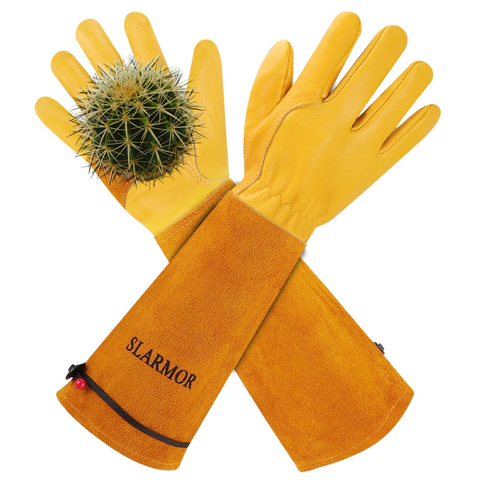 Long Gardening-Gloves Women/Men-Thorn proof Rose Pruning Heavy Duty Gauntlet-M