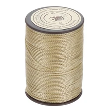 Waxed Cord 0.8mm Beige Waxed Polyester Cord 54 Yards String Thread