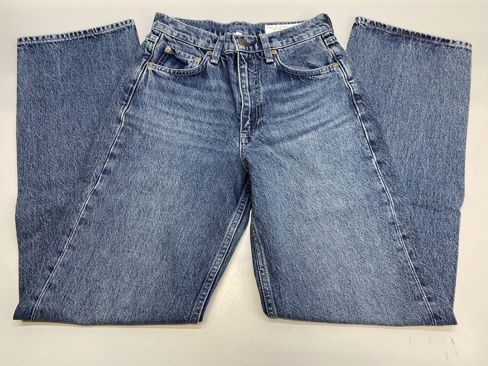 Rag & Bone Womens Jean Adeline Blue Size 24 Shea Relaxed Straight High Rise