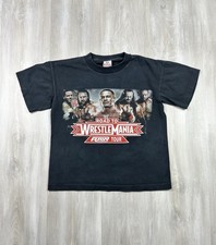 Vintage WWE Shirt Boys XL Tee Wrestlemania XXVI 2010 Undertaker John Cena HHH