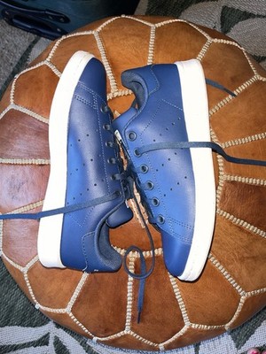 adidas Stan Smith Blue/White Leather Low Top Lace-Up Sneakers Unisex