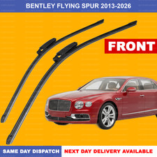 For Bentley Flying Spur 2013-26 Pinch Tab Button Arm Front Wiper Blades 22" 22"