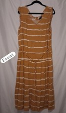 XL Simply Vera-Vera Wang 2 Piece Sleeveless Summer Yellow/White Dress w/ Pockets