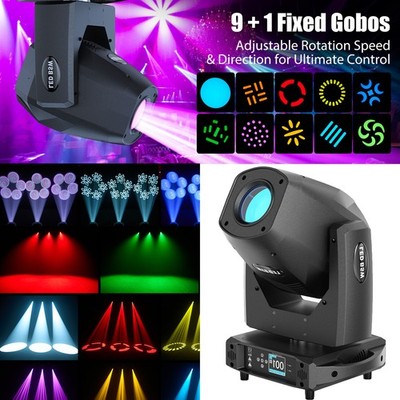 2x 400W LED Beam Moving Head 5 Prism Gobo Stage Light DMX DJ Disco Spot Lighting