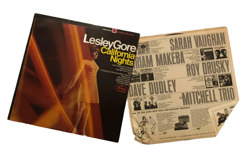 Lesley Gore California Nights SR61120 Stereo Mercury Vintage 1967 Vinyl LP NM Foto 3 de 4