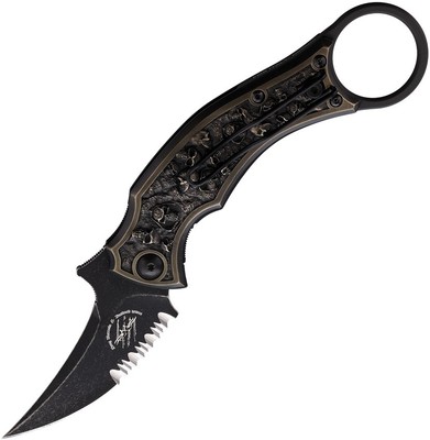 Bastinelli Creations Mako Linerlock Serrated Bronze BC-MAKFOSBZ N690  G10