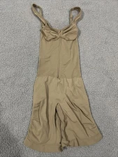 Skims Seamless Sculpt Zip Up Bodysuit Size Small Beige