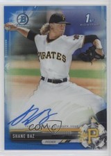 2017 Bowman Draft Chrome Pick Blue Refractor 143/150 Shane Baz #CDA-SB Auto uk2