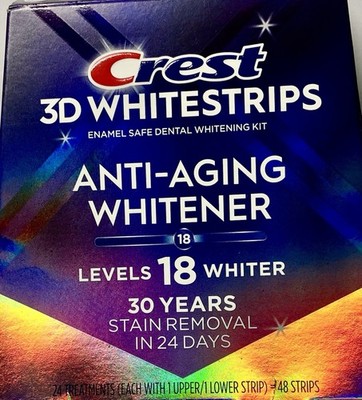 Crest 3D Anti-Aging Whitestrips Level 18/48 Strips *NEW LOW PRICE* SEALED