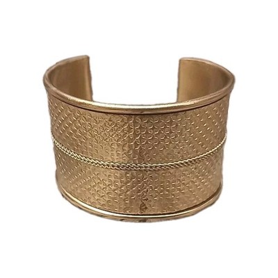 Rustic Cuff Bracelet Pre TM Retired Athena Collection Eirene 1.5'' Gold Metal RC