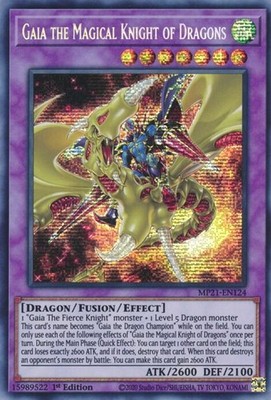 3x Gaia the Magical Knight of Dragons Prismatic Secret Rare MP21 NM