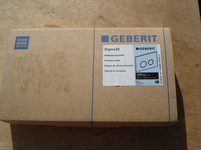 Geberit Drückerplatte weiss / Chrom Ringe  Sigma 20 Fehlkauf Kellerfund wie neu