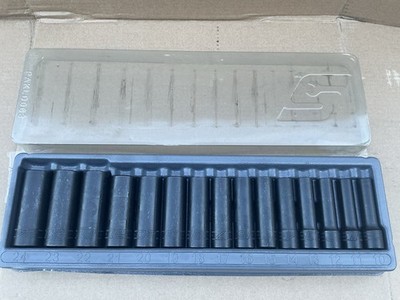 Snap-on Tools 15pc 1/2'' Deep Metric 6pt Impact Socket Set 315SIMMYA 10-24mm