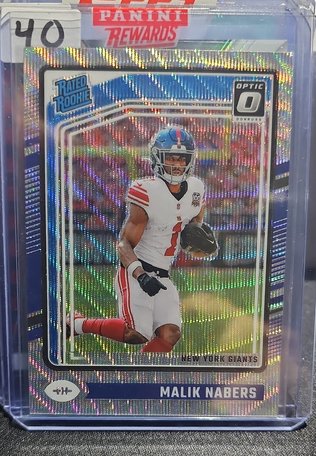 2024 Panini Donruss Optic - Rated Rookie Malik Nabers #271 Wave Prizm /300 (RC)