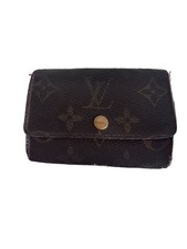 LOUIS VUITTON Brown Monogram Canvas 6 Key Holder Authentic