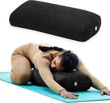 Yoga Bolster Pillow, Soft Meditation Cushion for Yoga, Massage and Back Support
