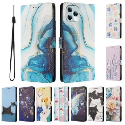 Flip Cat Flower Wallet Phone Case For Google Pixel 11 9 7 10 8 Pro Nothing Phone - Image 1 of 4