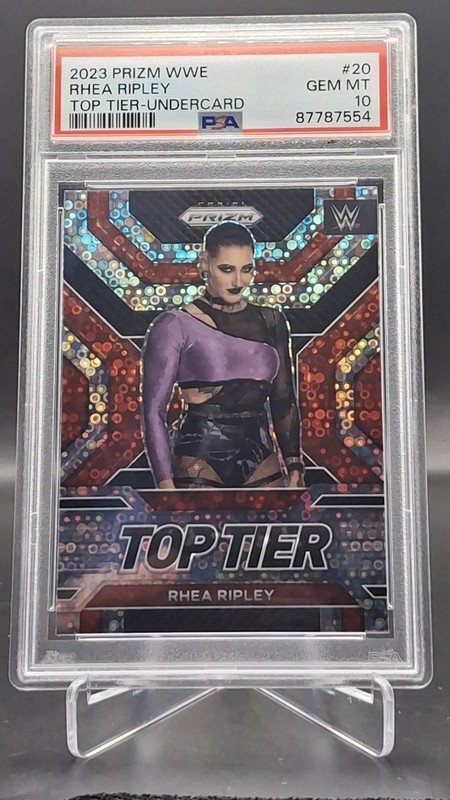 Rhea Ripley 2023 Panini Prizm WWE Top Tier Undercard Prizm #20 PSA GEM MT 10