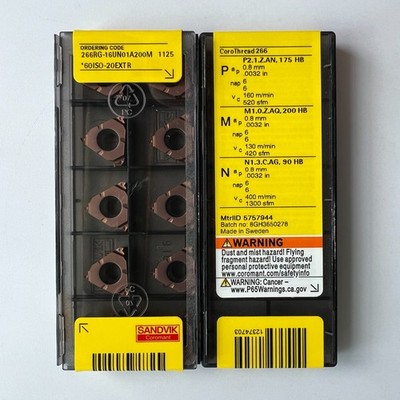 10PCS Sandvik CNC lathe carbide blade tool 266RG-16UN01A200M 1125 Free delivery
