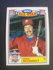 1984 Topps Baseball Glossy All-Stars Mike Schmidt Phillies Card #15 (a)