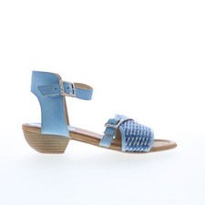 Miz Mooz Teal Blue Leather Mary Jane Wedge Heels — listing 2