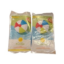 New Sun Squad bundle of 2 inflatable beach balls size 14 diameter ages 2