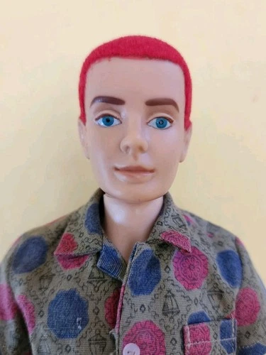 Vintage Barbie Kend Doll With Red Flocked Hair!