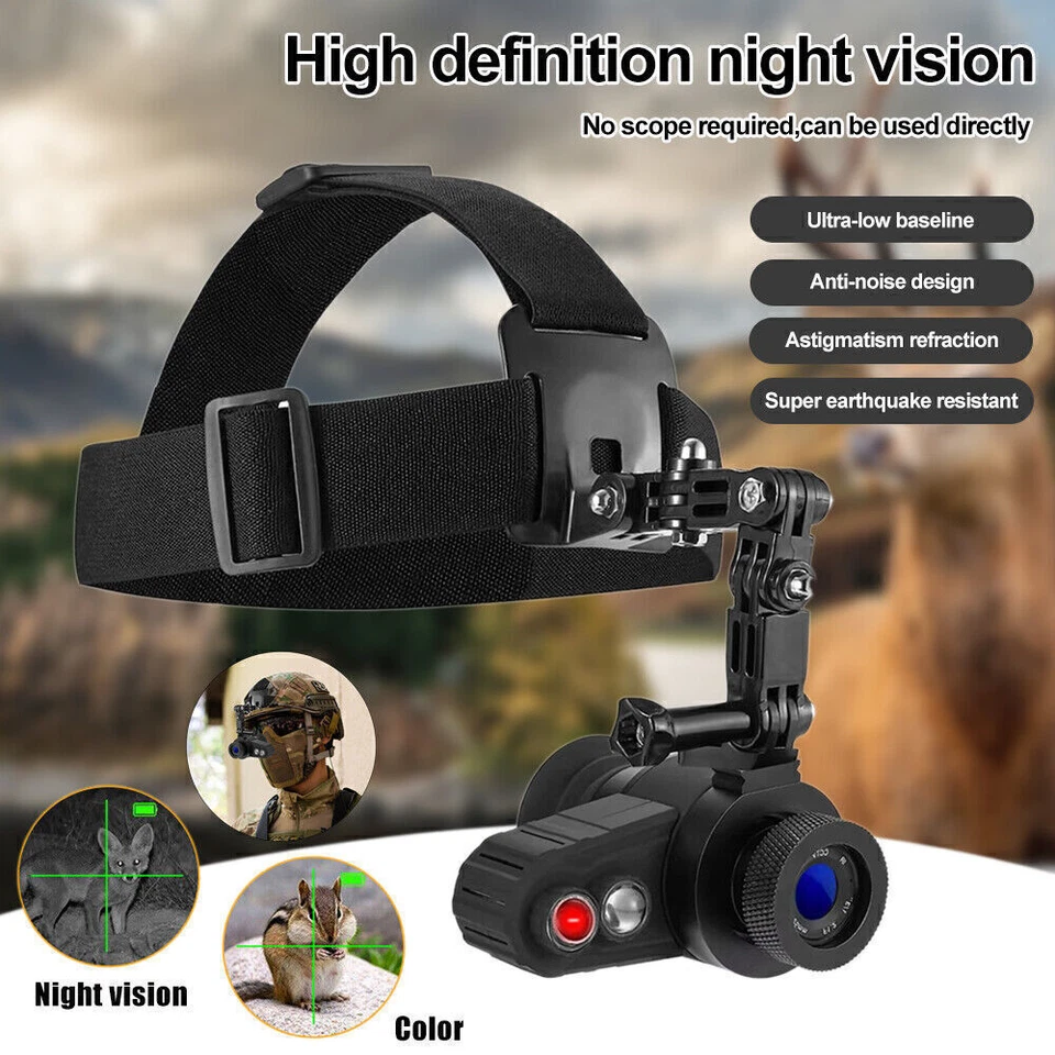 7X Zoom IR Digital Night Vision Monocular Scope Cross Cursor Head-mounted Sight - Image 4 of 4