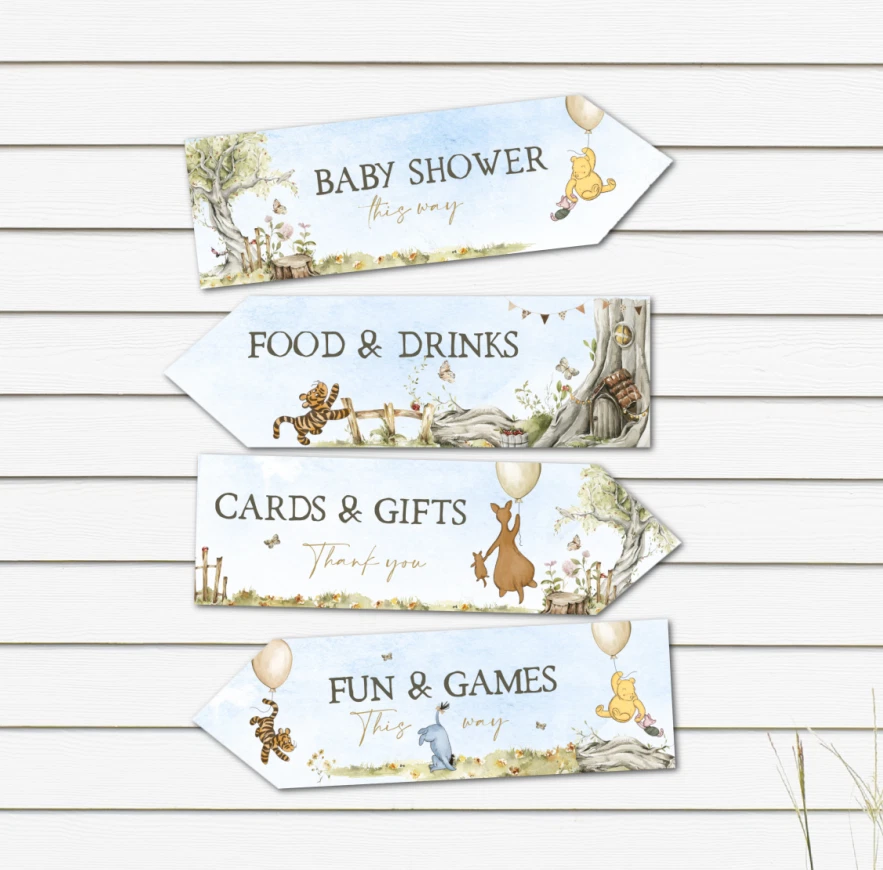 4 стрелы для украшения душа ребенка Winnie the Pooh - Изображение 3 из 3