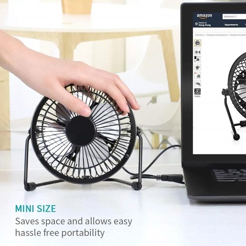4" USB Desk Clip On Fan Small Air Circulator Portable Cooling Camping Stroller - Picture 5 of 12