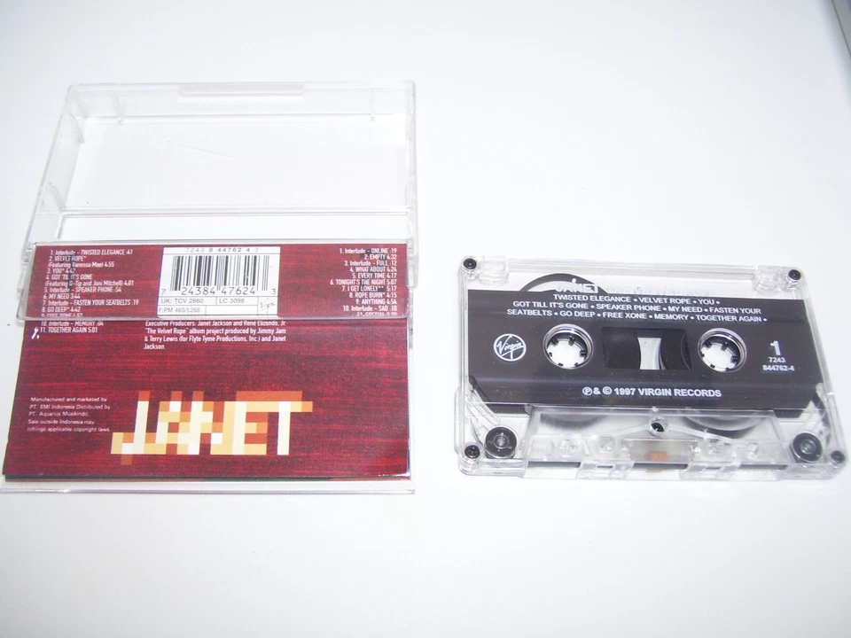 Janet Jackson - The Velvet Rope *  Tape / Cassette INDONESIA 1997 RARE * - Bild 2 von 2