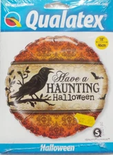 Qualatex Helium Foil Balloon 18" Halloween Haunting Crow and Bat