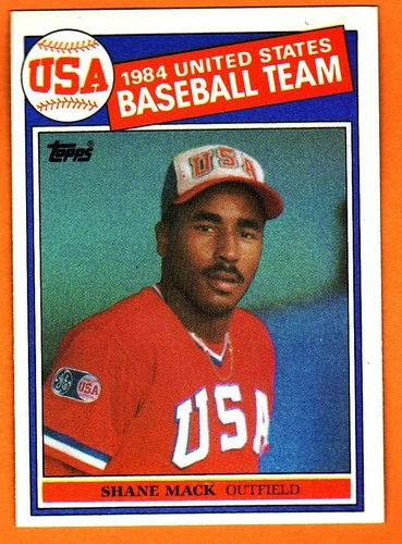 SHANE MACK(1984 USA BASEBALL TEAM)1985 TOPPS BASEBALL CARD