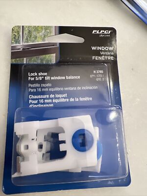 New H 3785 Tilt Window Spiral Balance Pivot Lock Shoe 5/8 Inch 2pack White