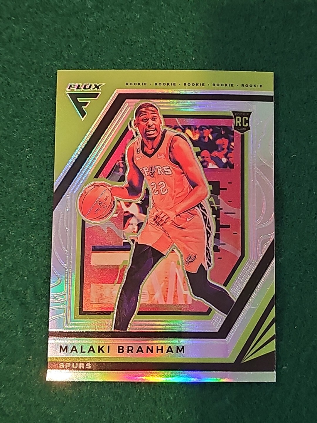 Malaki Branham 2022-23 Panini Flux Silver Prizm Rookie RC #219 Spurs