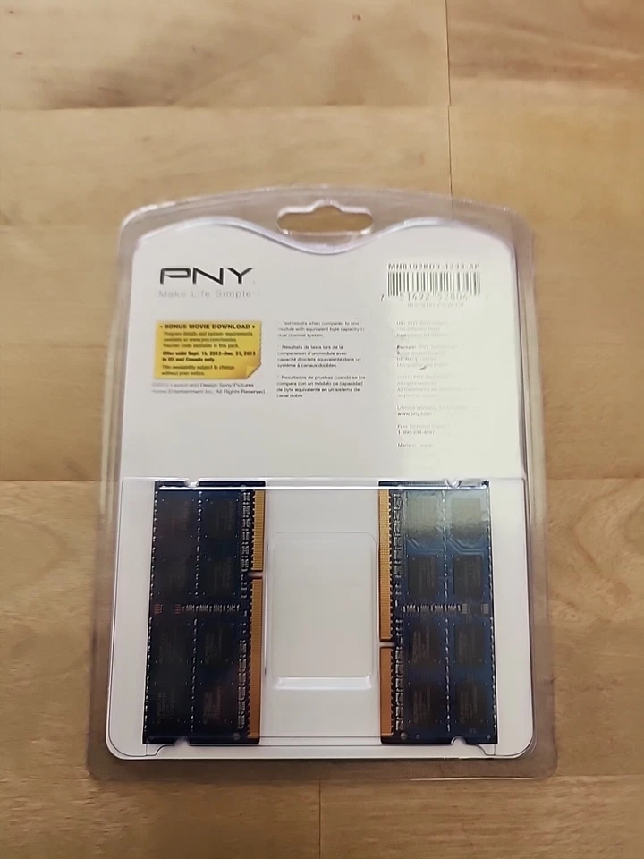 PNY 8GB 2x4GB Dual Channel PC Memory Kit DDR3 PC3-10666 - Image 2 of 2