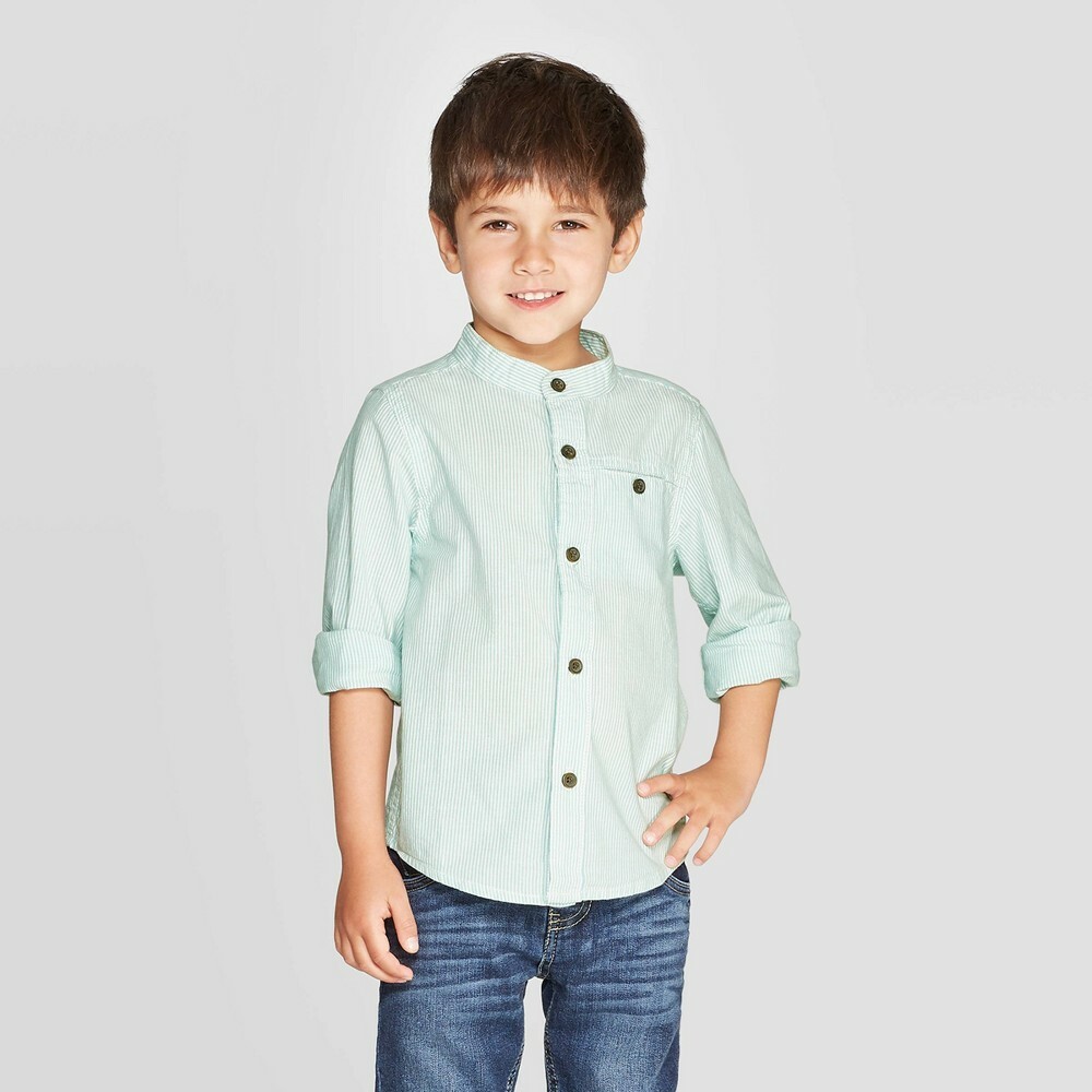 toddler boy dress shirts The Children's Place Baby And Toddler Boys Dad And Me Bunny Poplin Button Up Shirt | Size 9-12 M | Blue