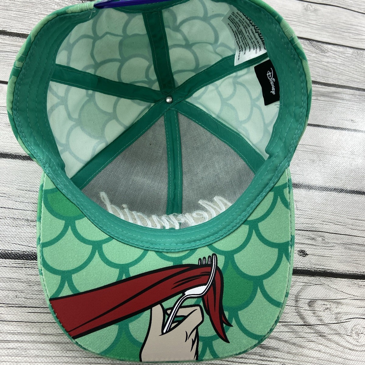 Disney Little Mermaid Scale Hat by Cakeworthy Green Dad hat  display picture 2